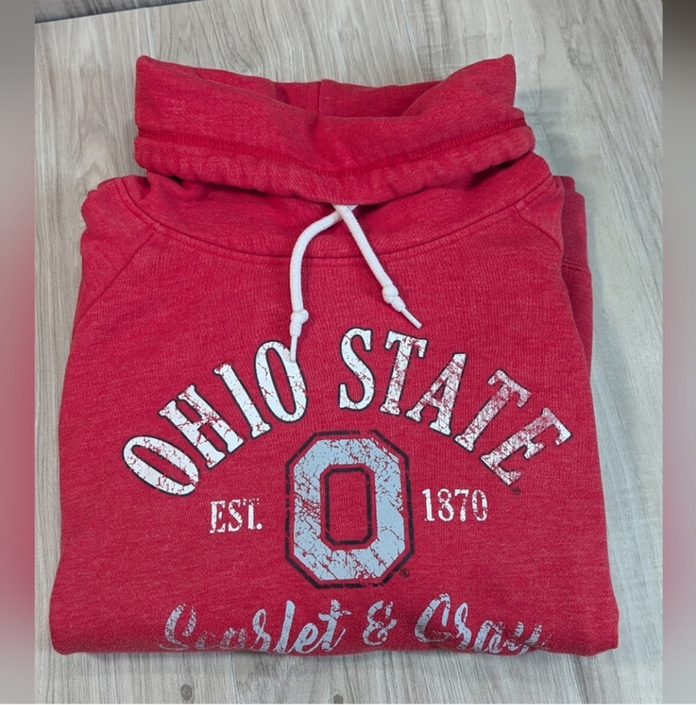 SCARLETT & GRAY Sweatshirt Women's Size XL Funnel Neck "OHIO STATE UNIVERSITY"